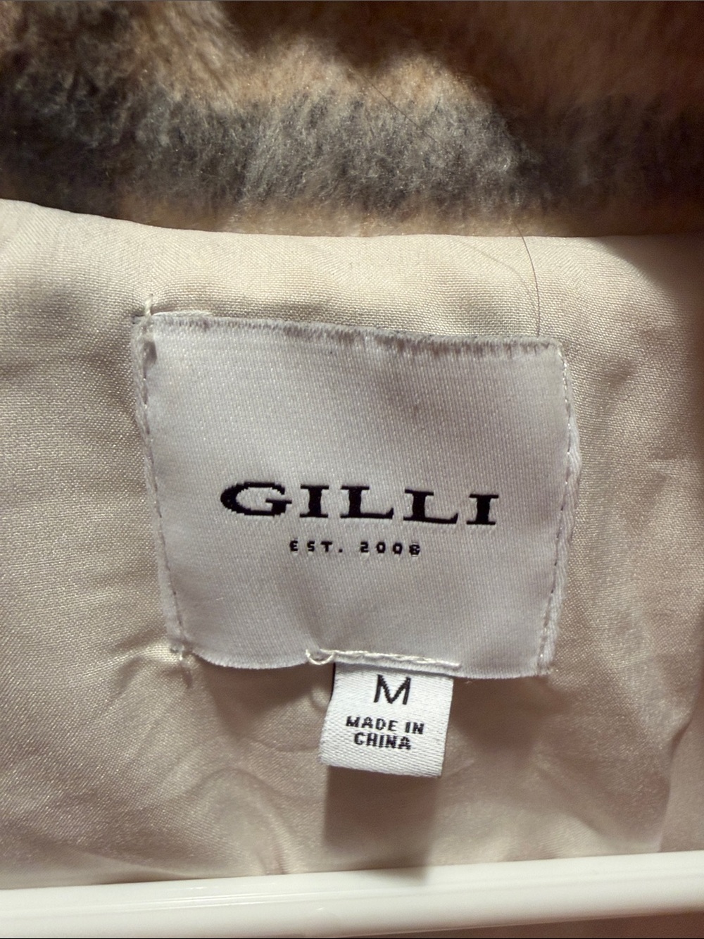 Gilli Plaid Puffer Jacket in Camel, Cream & Gray - Picture 2 of 2
